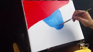 ~1 Hour Painting ASMR: Red Umbrella [brushes][no speaking]