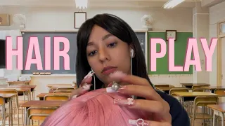 ASMR Mean girl secretly has a crush on you plays with your hair 🎀
