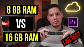 8gb vs 16gb RAM video editing - Premiere Pro lag test