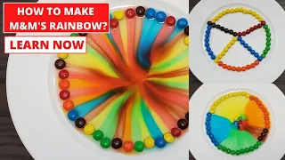 M&M's Rainbow and Floating letters Science DIY Experiment