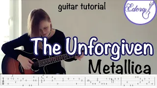 THE UNFORGIVEN Fingerstyle Guitar Tutorial with On-Screen Tab - Metallica