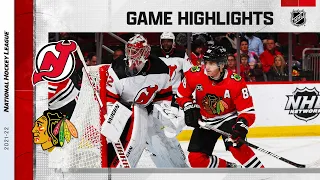 Devils @ Blackhawks 2/25 | NHL Highlights 2022