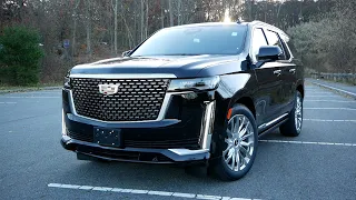 2021 Cadillac Escalade Premium Luxury Review - Start Up, Revs, Walk Around, and Test Drive