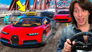 ROUBANDO CARROS DE LUXO NO GTA 5!! (Incrível)