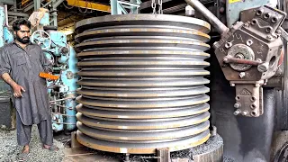 How we turned solid block into Giant Pulley with old VTL W&B England ✦ Boring & Machining