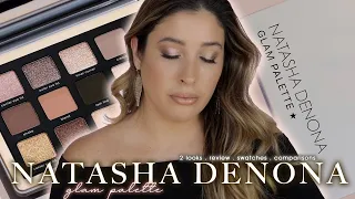 NATASHA DENONA GLAM PALETTE 2 LOOKS Review Swatches Comparisons with SULTRY ND MINI GLAM Eyeshadow