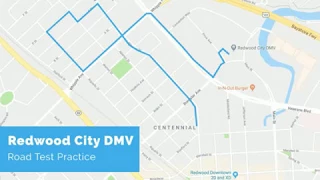 Redwood City DMV Road Test Route - powered by YoGov