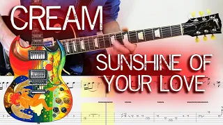 Cream - Sunshine of your love (Guitar Lesson With TAB & Score)🎸