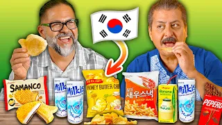 Mexican Dads Try Korean Snacks!