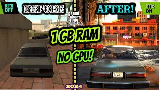 RTX Graphics Mod For Gta Sanandreas | Low End PC | 1 GB Ram No GPU | Graphics Mod For Gta Sa || 2024