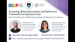 Screening, Brief Intervention & Referral to Treatment for Substance Use Pt.II Introduction to BIRT