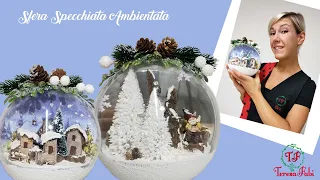 Come CREARE una SFERA TRASPARENTE in PLEXIGLASS con PAESAGGIO NATALE, CASETTE, GNOMO, NEVE