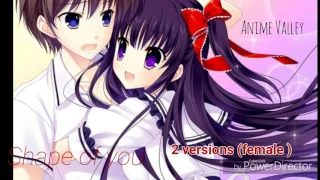 Nightcore - Shape of You Female version (English and French)