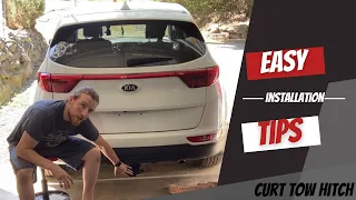 Installing the Curt tow hitch on a Kia Sportage