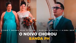 Noivo se emociona ao ver sua noiva | Marcha + Ainda Bem (Thiaguinho)