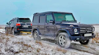 Кто сильнее? Land Cruiser 200 vs Mercedes G350 + ГАЗель 4x4 vs UAZ | PRADO и НИВА  - OFFROAD Battle