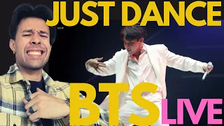 BTS J HOPE JUST DANCE LIVE REACTION - HOW IS HOBI SO FLEXIBLE?