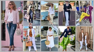 Chic style For The Classic Lady's 🎀💄👠Old Woman Outfits ideas 👠💄🎀