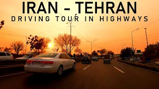 TEHRAN 2021 - Friday Sunset - Driving Tour in Highways 4K