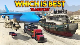 GTA 5 ONLINE : WHICH IS BEST FOR TRANSPORT? (CARGO PLANE, CARGOBOB, TUG, TRUCK)