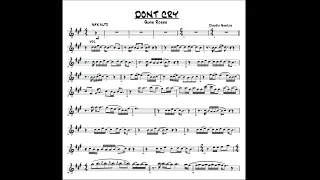 Don't Cry {Guns n Roses} PARTITURA E SHEET MUSIC SAX ALTO, ALTO SAX