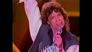 Mick Jagger - "Gimme Shelter", jostled by audience on way to stage, Tokyo, Japan, 23 March 1988