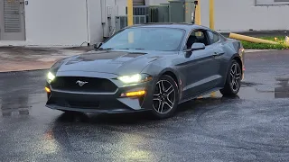 Pushing  A 2020 ford mustang eco boost  To The Limits in the rain. POV drive and drift