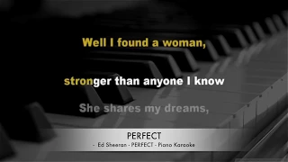 Ed Sheeran - Perfect - Karaoke lyrics PIANO HQ
