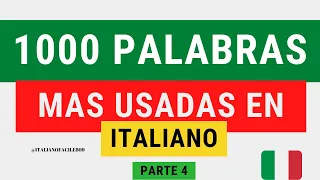 1000 palabras MAS USADAS en ITALIANO parte 4