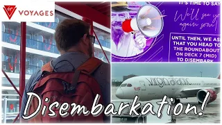 DISEMBARKATION! MIAMI BAYSIDE AREA & FLIGHT HOME! Virgin Voyages Scarlet Lady Cruise Vlogs 2022