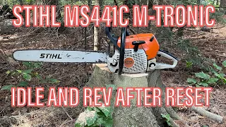 Stihl MS441C M-Tronic idle and revving after reset procedure. (Freshly rebuilt carb and solenoid)