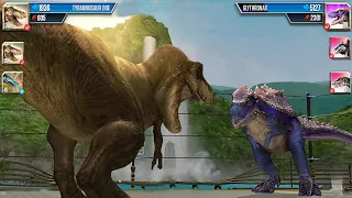 The Battle of Supermacy: Tyrannosaur Doe Vs Glythronax - Who Will Dominate ? | Jurassic World Game