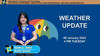 Public Weather Forecast issued at 4PM | January 9, 2024 - Tuesday