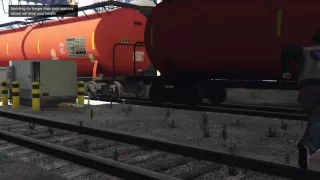 Grand Theft Auto V Cat gets hit by train