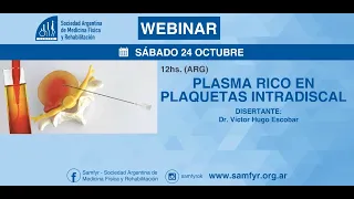 WEBINAR: Plasma rico en Plaquetas Intradiscal