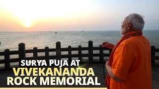 PM Modi performs Surya Puja at Vivekananda Rock Memorial in Kanniyakumari