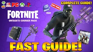 How To COMPLETE ALL UNTASK'D COURIER QUEST PACK CHALLENGES in Fortnite! (Sid Obsidian Quests Guide)