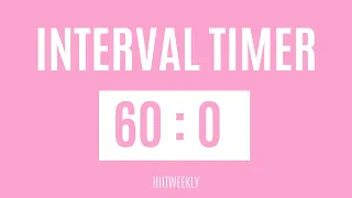 60 Second Interval Timer With No Rest | 60 Second Interval Timer | 60 Sec Timer