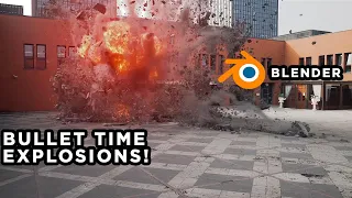 BULLET TIME EXPLOSIONS in Blender