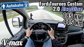 2020 Ford Tourneo Custom 2.0 EcoBlue - Próba autostradowa. V-max.