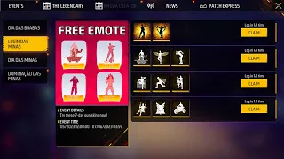 FREE EMOTES 😱❤️ CLAIM ALL 🎁 TODAY LOGIN 🔥 FREE FIRE