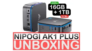 NiPoGi AK1 Plus Unboxing - Intel N95 Mini PC mit NVMe (16GB+1TB)