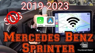 2019-2023 Mercedes Benz Sprinter How to remove radio Apple carplay android Metra 99-8783 sos fix