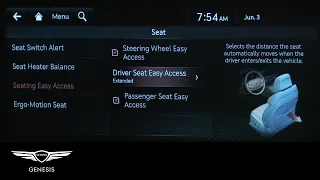 Front Seat Easy Access and Exit Function | Genesis GV70 | How-To | Genesis USA