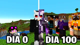 EU PASSEI 100 DIAS EM UM SERVIDOR HARDCORE DE MINECRAFT - O FILME