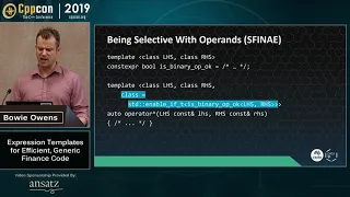 Expression Templates for Efficient, Generic Finance Code - Bowie Owens - CppCon 2019