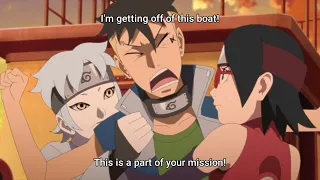 Sarada tries to calm down Kawaki, Episode 234