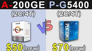 Athlon 200GE Vs. Pentium G5400 | GTX 1660 6GB | New Games Benchmarks