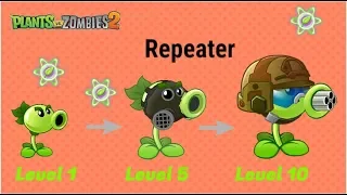 REPEATER LV 1,5, 10 Vs All Zombie -  plant vs zombie 2