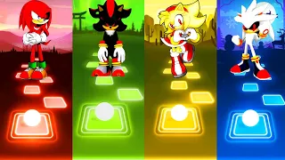 Knuckles Exe vs Shadow Exe vs Super Amy vs Silver Sonic Exe - Tiles Hop Edm Rush